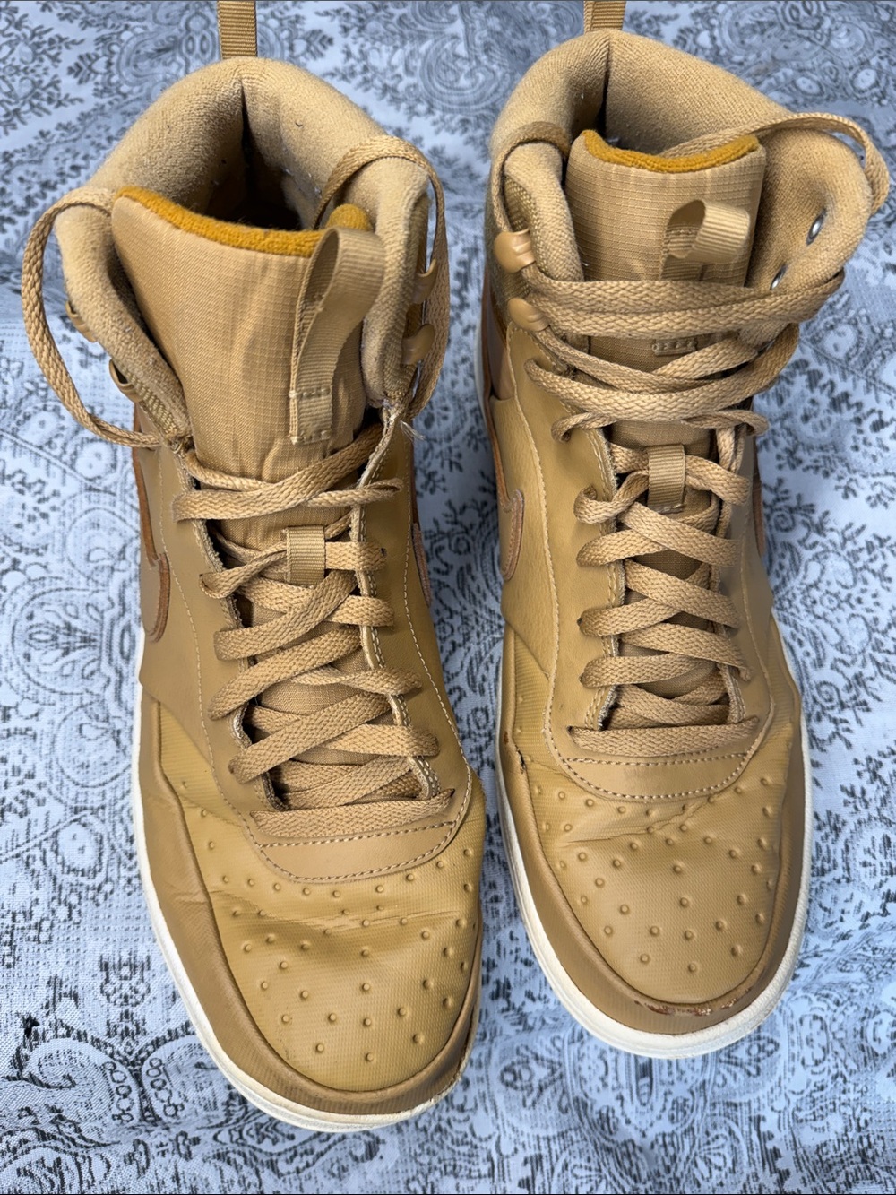 Men's Nike High-Top Casual Sneakers in Wheat